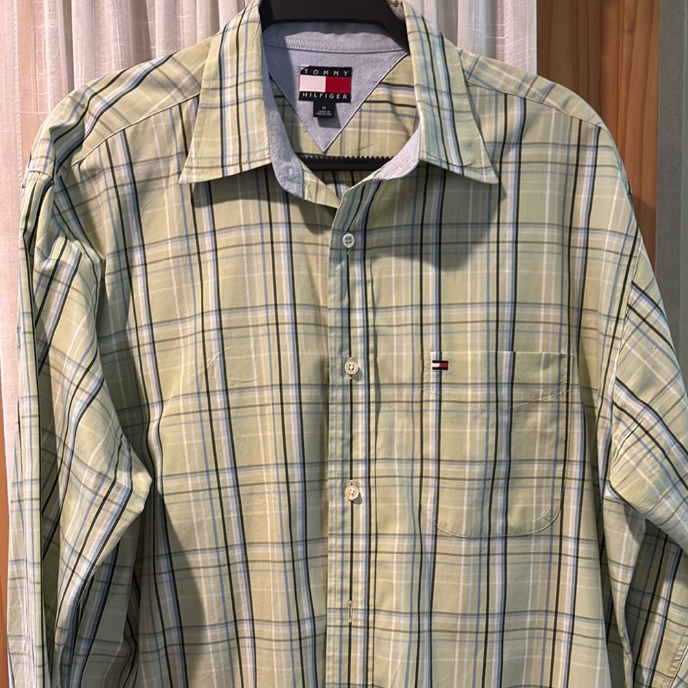 Tommy Hilfiger Green Casual Button Down Shirt M